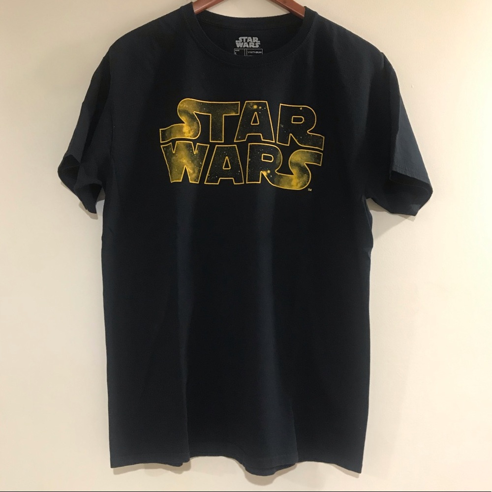 Star Wars Men's Movie Logo T-Shirt Black Size Large